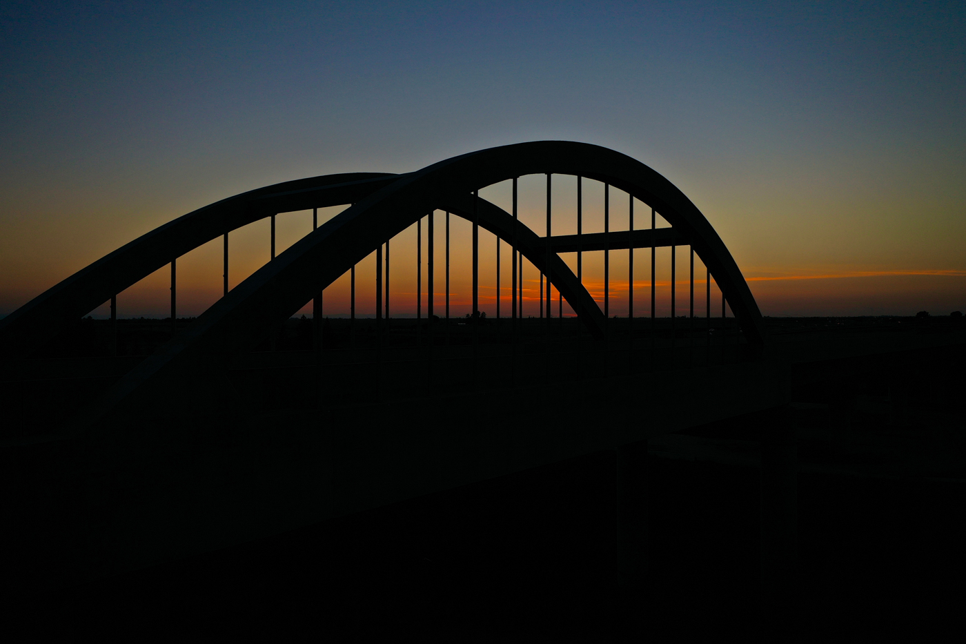 San Joaquin River Viaduct & Pergola (drone view)