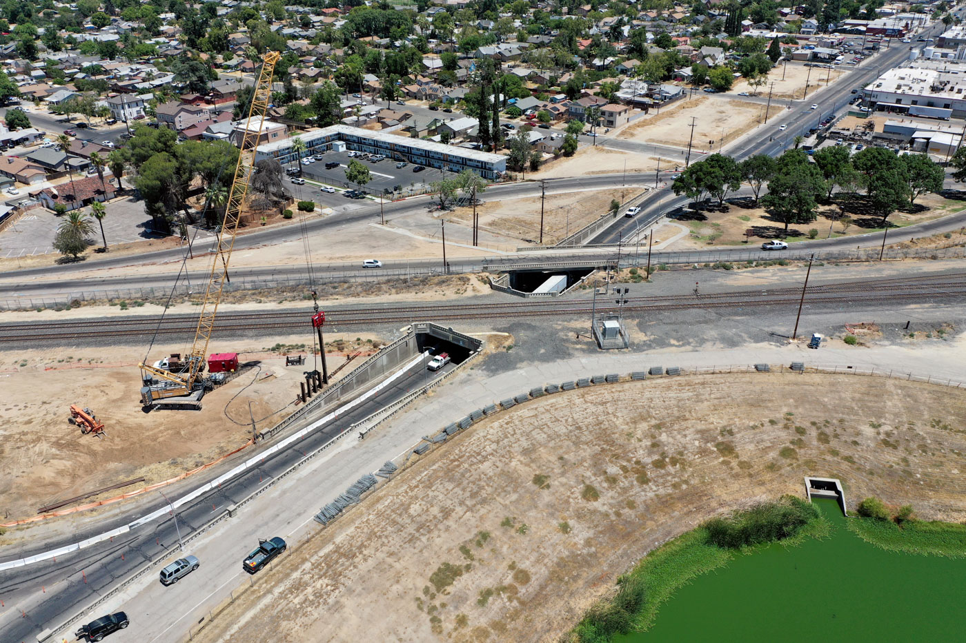 Belmont Avenue Grade Separation (drone view)