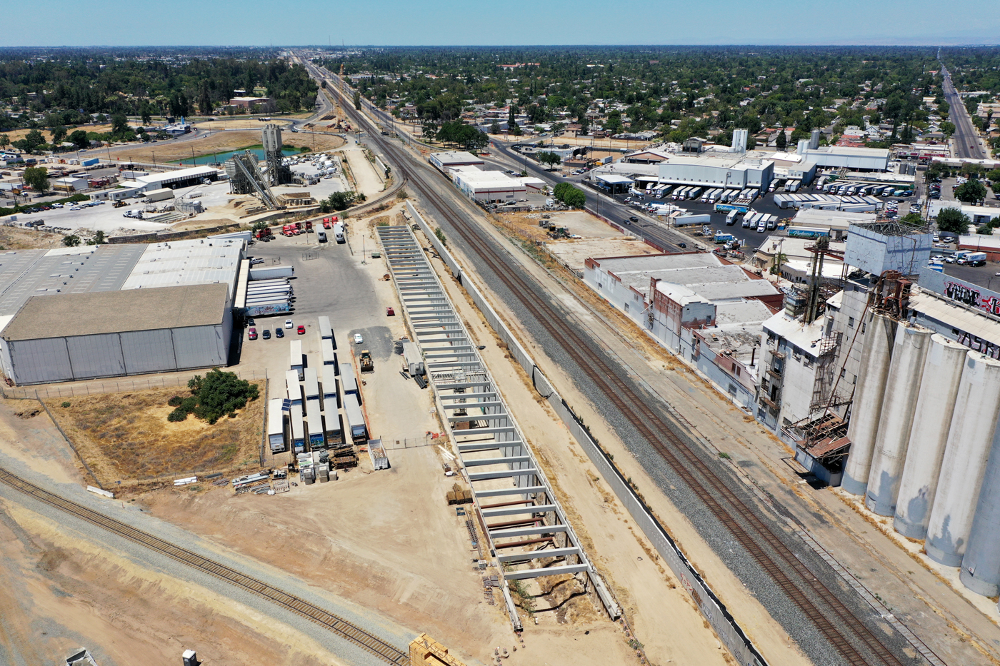 Fresno Trench & State Route 180 Passageway (drone view)