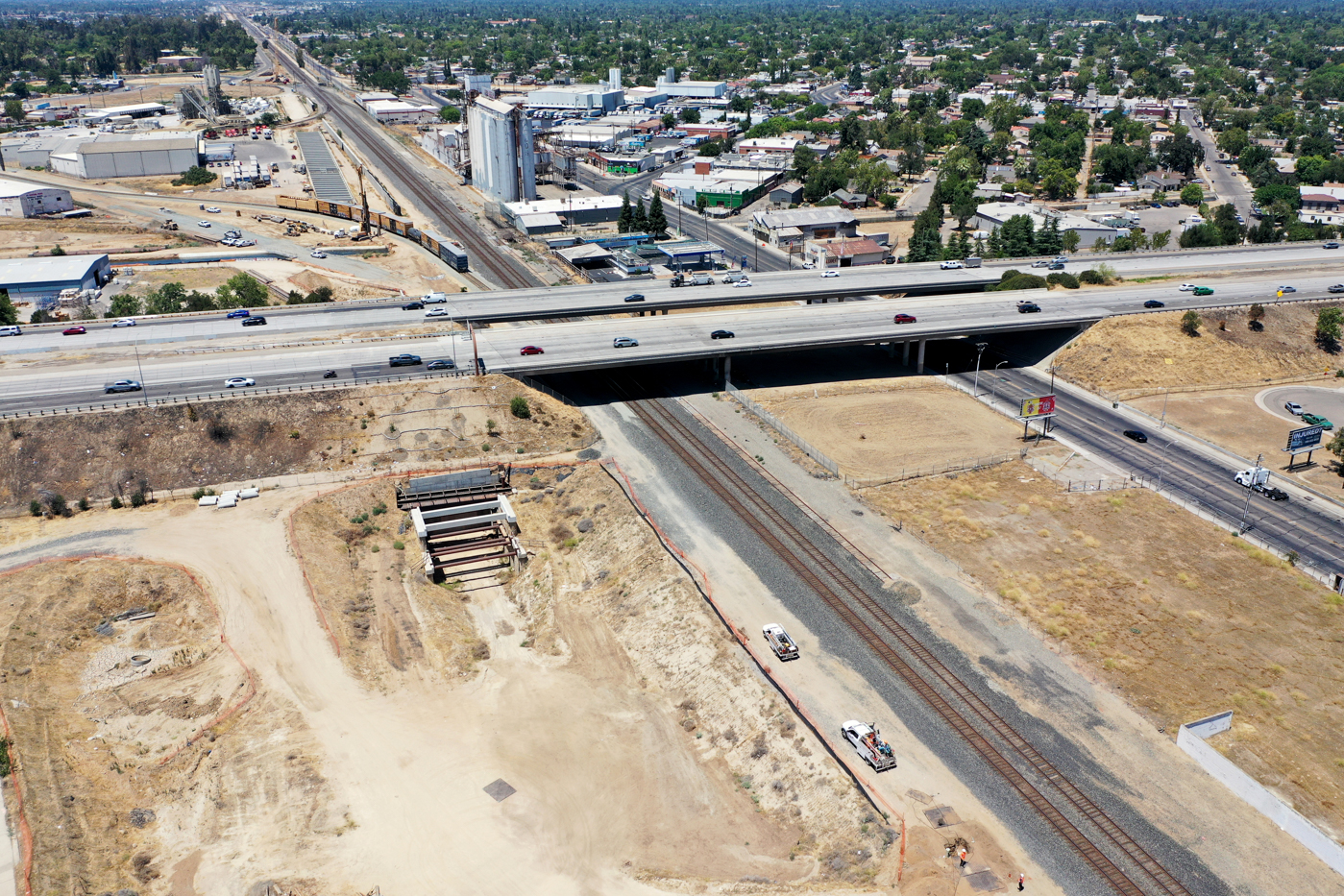 Fresno Trench & State Route 180 Passageway (drone view)