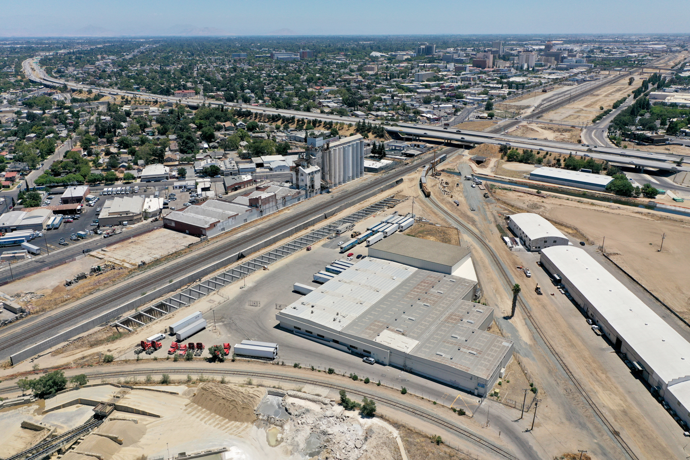 Fresno Trench & State Route 180 Passageway (drone view)