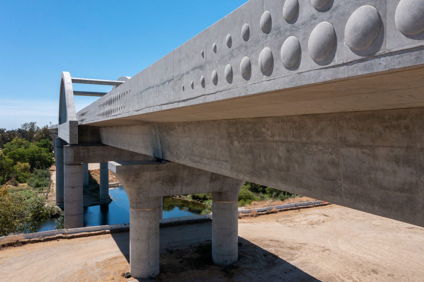 San Joaquin River Viaduct & Pergola (drone view)