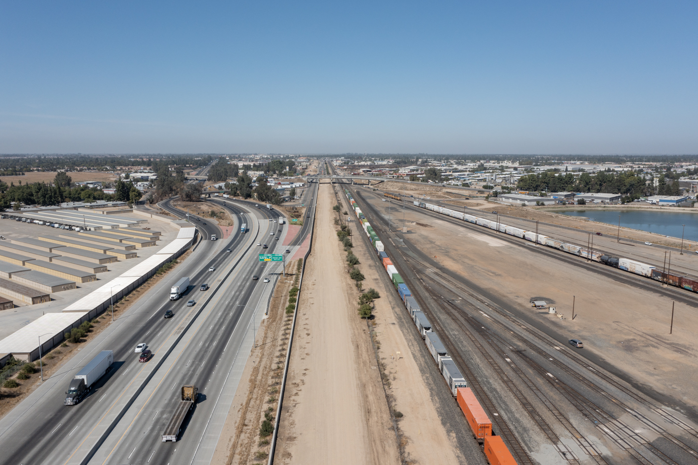 Ashlan Avenue (drone view)