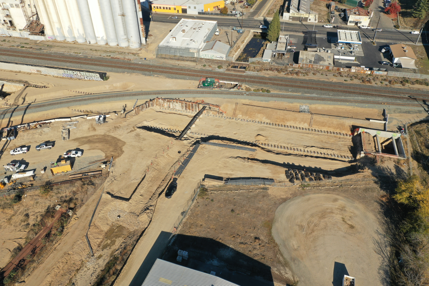 Fresno Trench & State Route 180 Passageway (drone video)