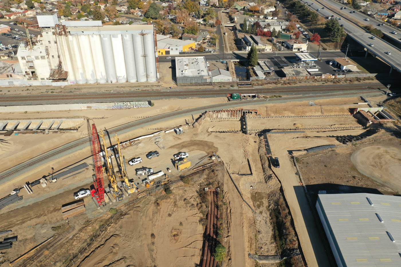 Fresno Trench & State Route 180 Passageway (drone video)