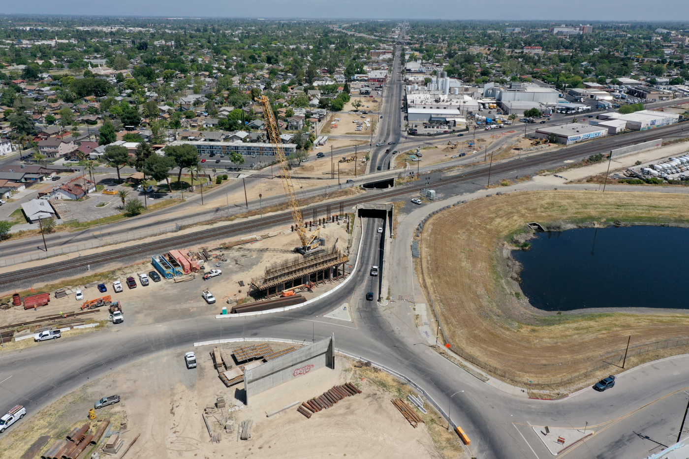 Belmont Avenue Grade Separation (drone view)