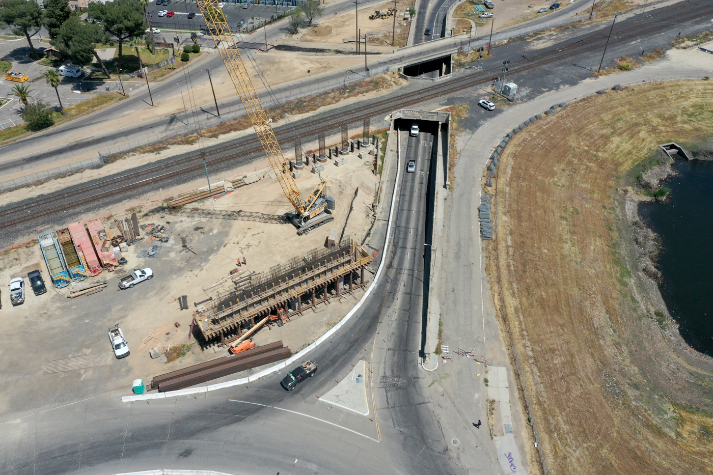 Belmont Avenue Grade Separation (drone view)