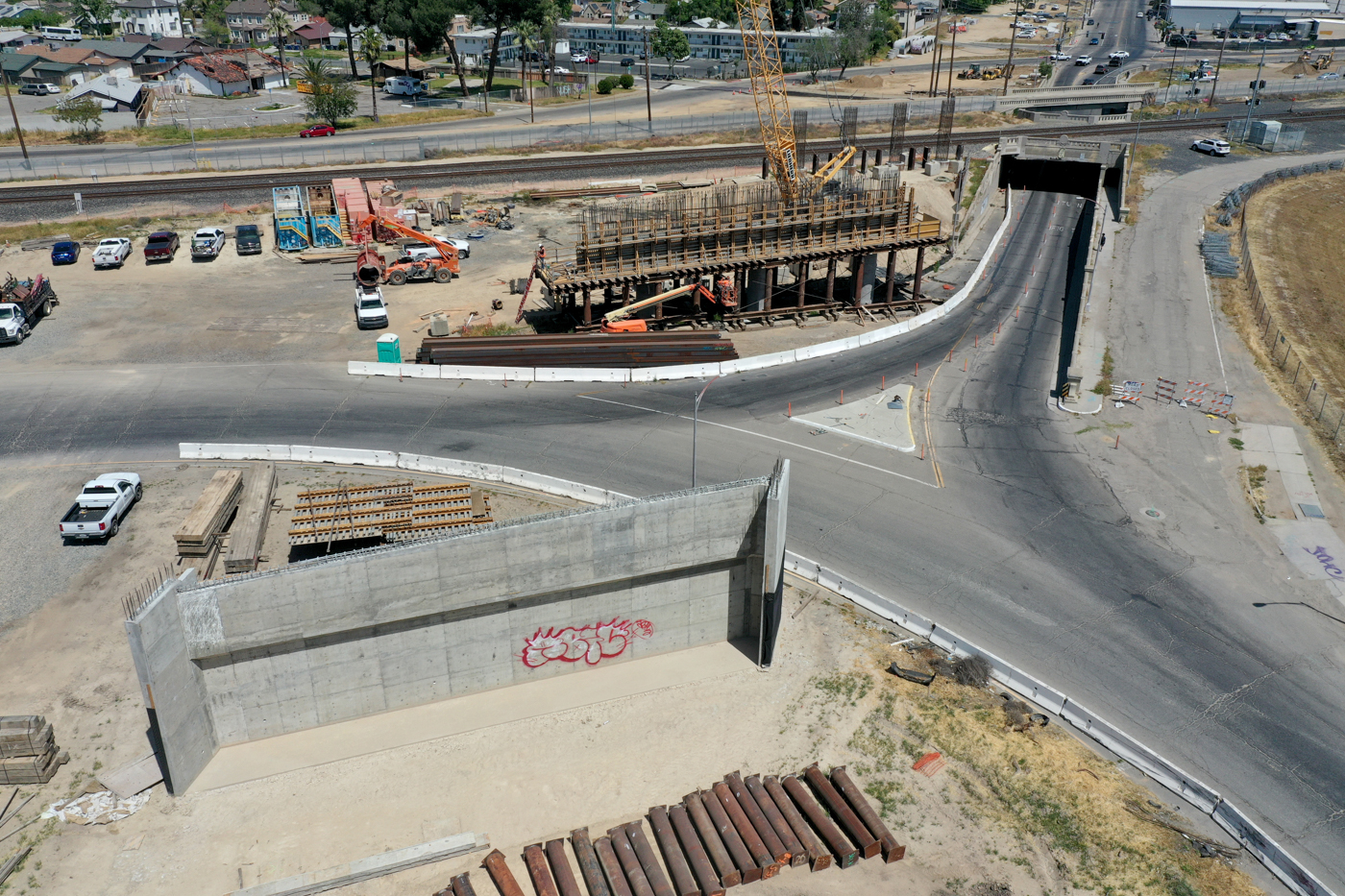 Belmont Avenue Grade Separation (drone view)