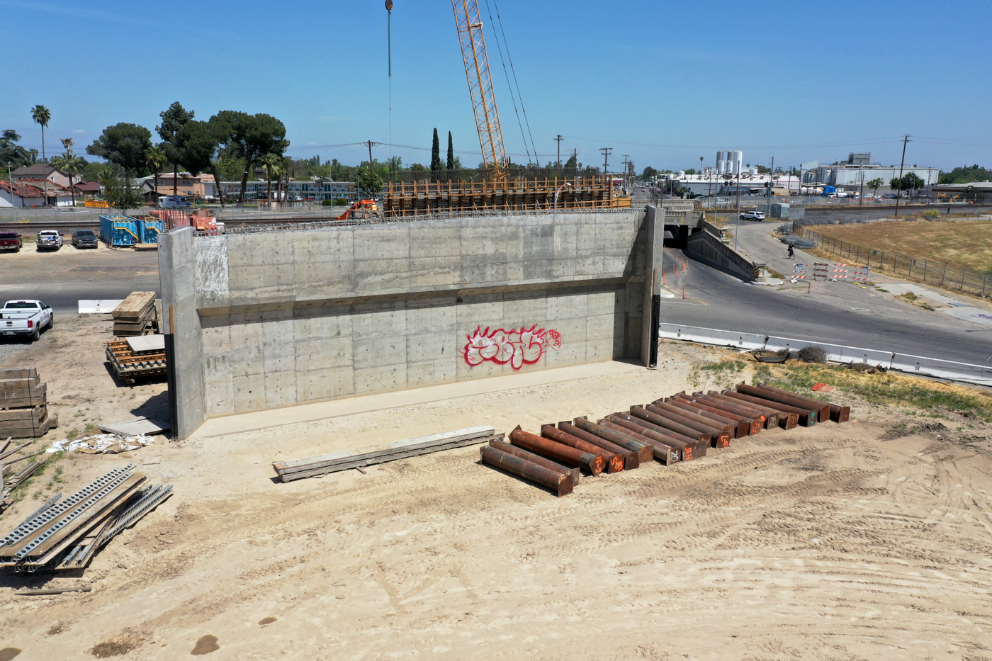 Belmont Avenue Grade Separation (drone view)