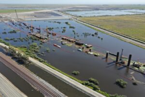 Deer Creek flooding. (Drone Shot)