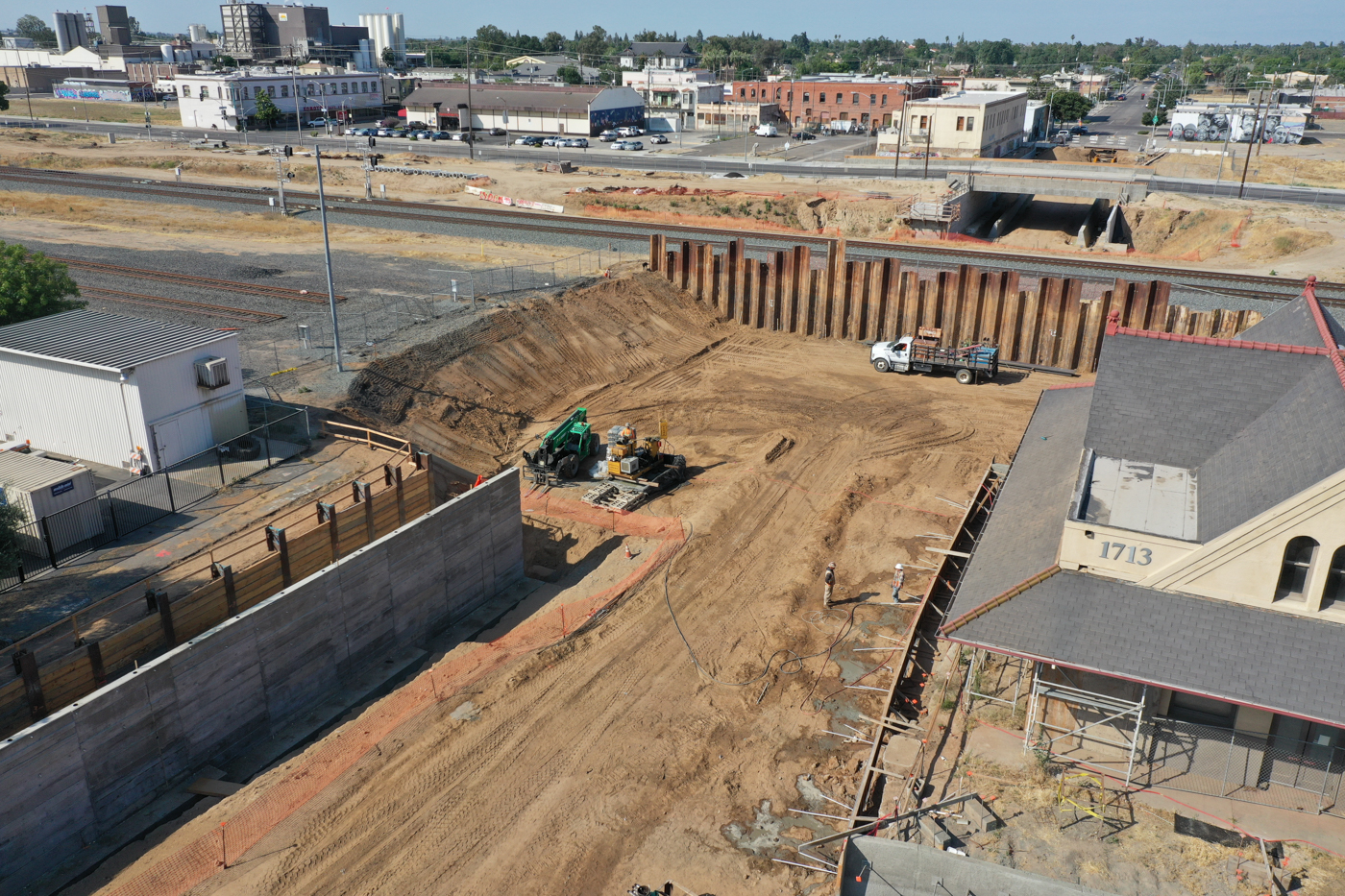 Tulare Street Undercrossing (drone view)