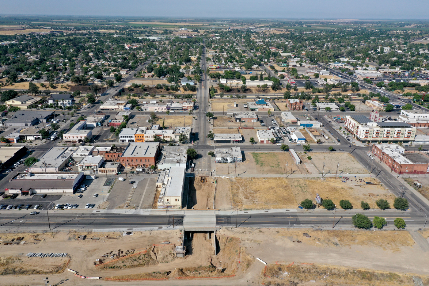 Tulare Street Undercrossing (drone view)