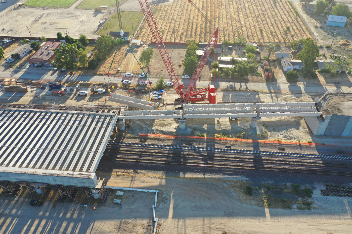 Conejo Viaduct tub girder installation. June 22, 2023