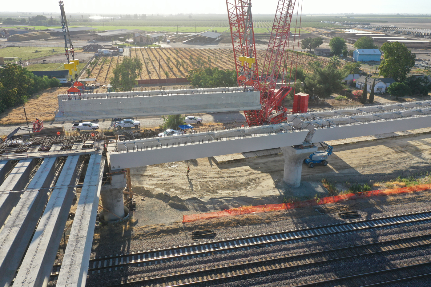 Conejo Viaduct tub girder installation. June 22, 2023