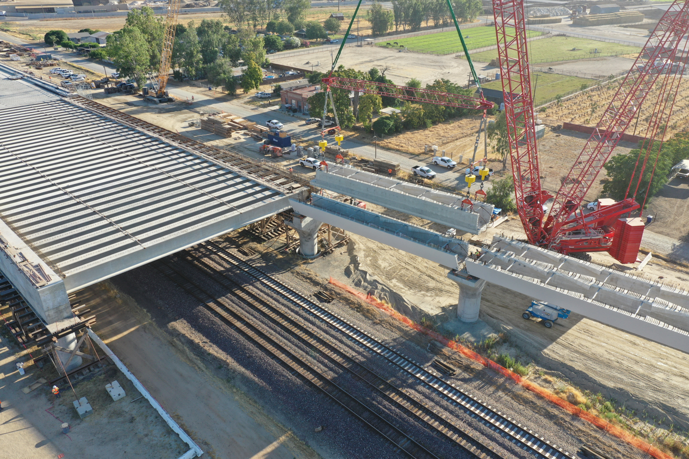 Conejo Viaduct tub girder installation. June 22, 2023