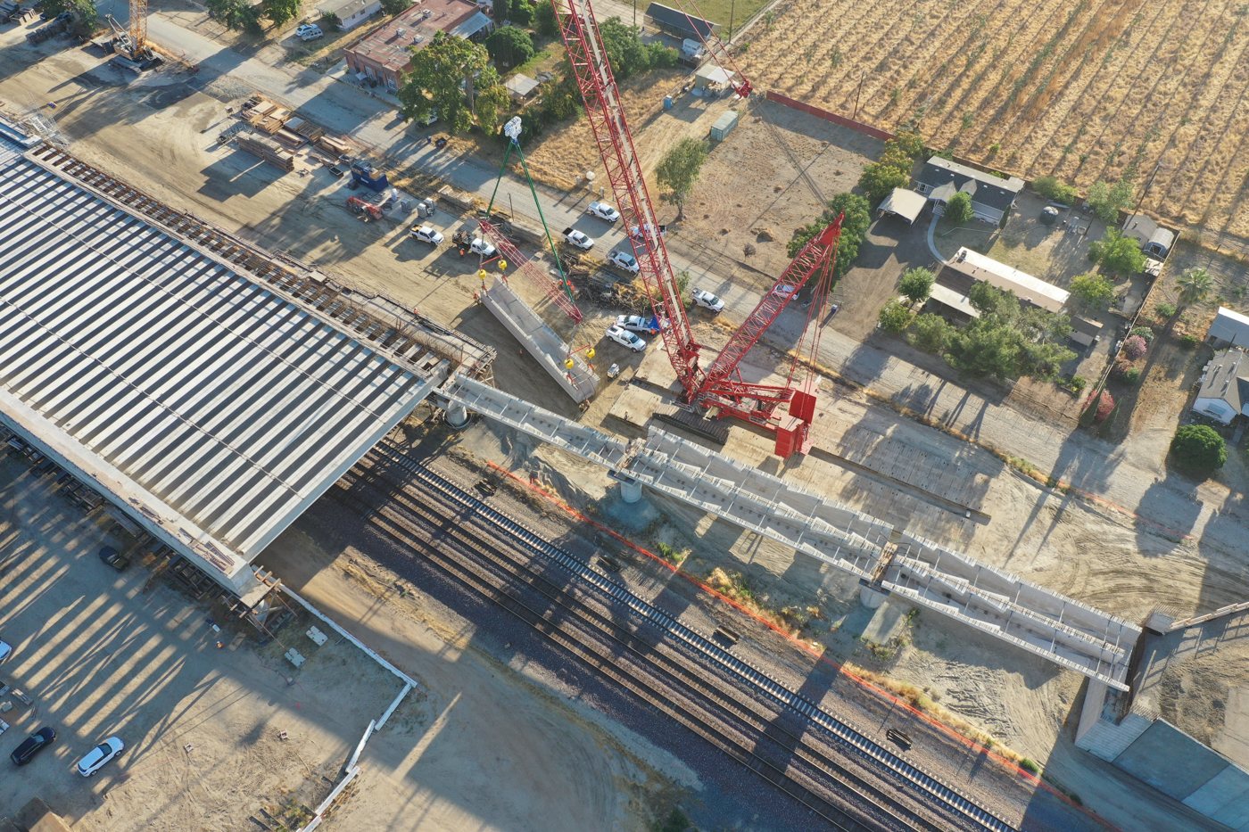 Conejo Viaduct tub girder installation. June 22, 2023