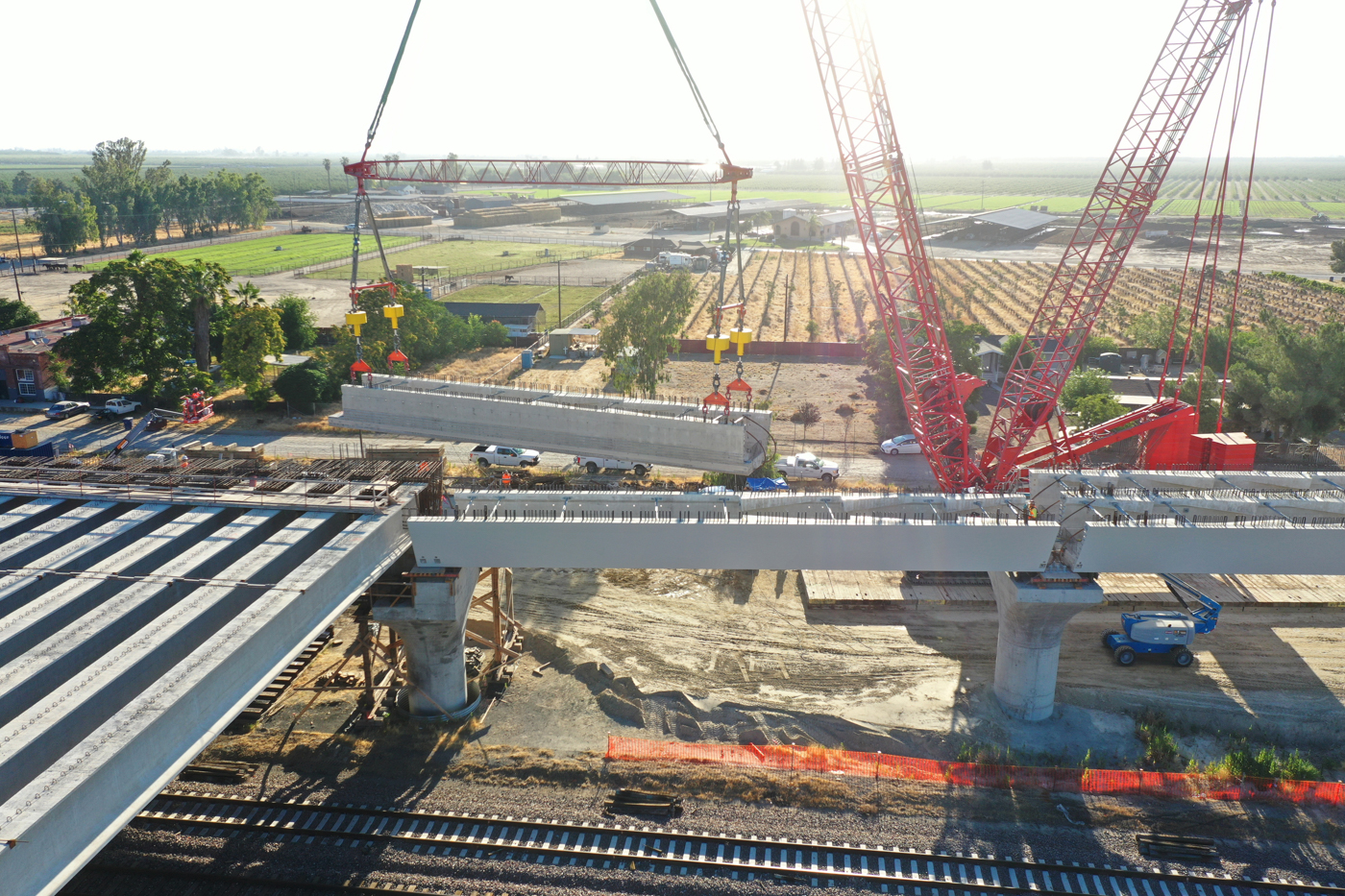 Conejo Viaduct tub girder installation. June 22, 2023