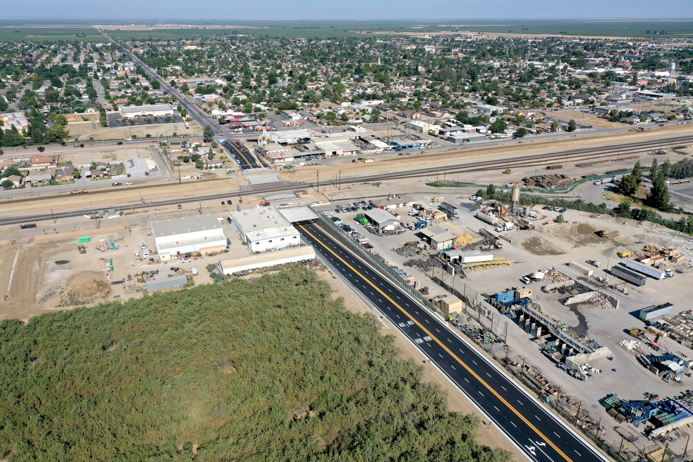 Poso Avenue Undercrossing (drone view)