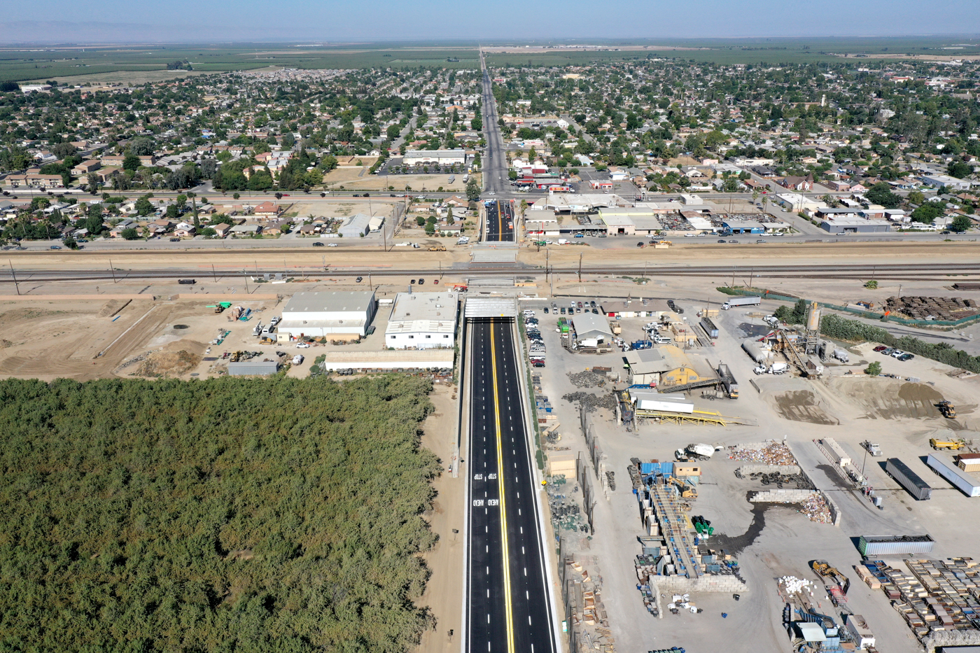 Poso Avenue Undercrossing (drone view)