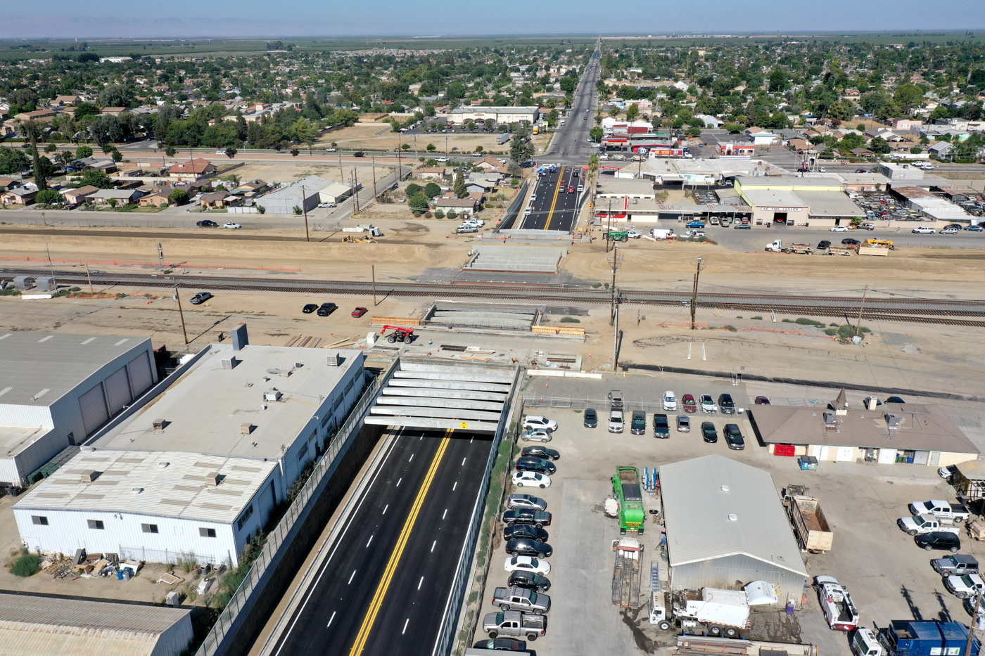 Poso Avenue Undercrossing (drone view)