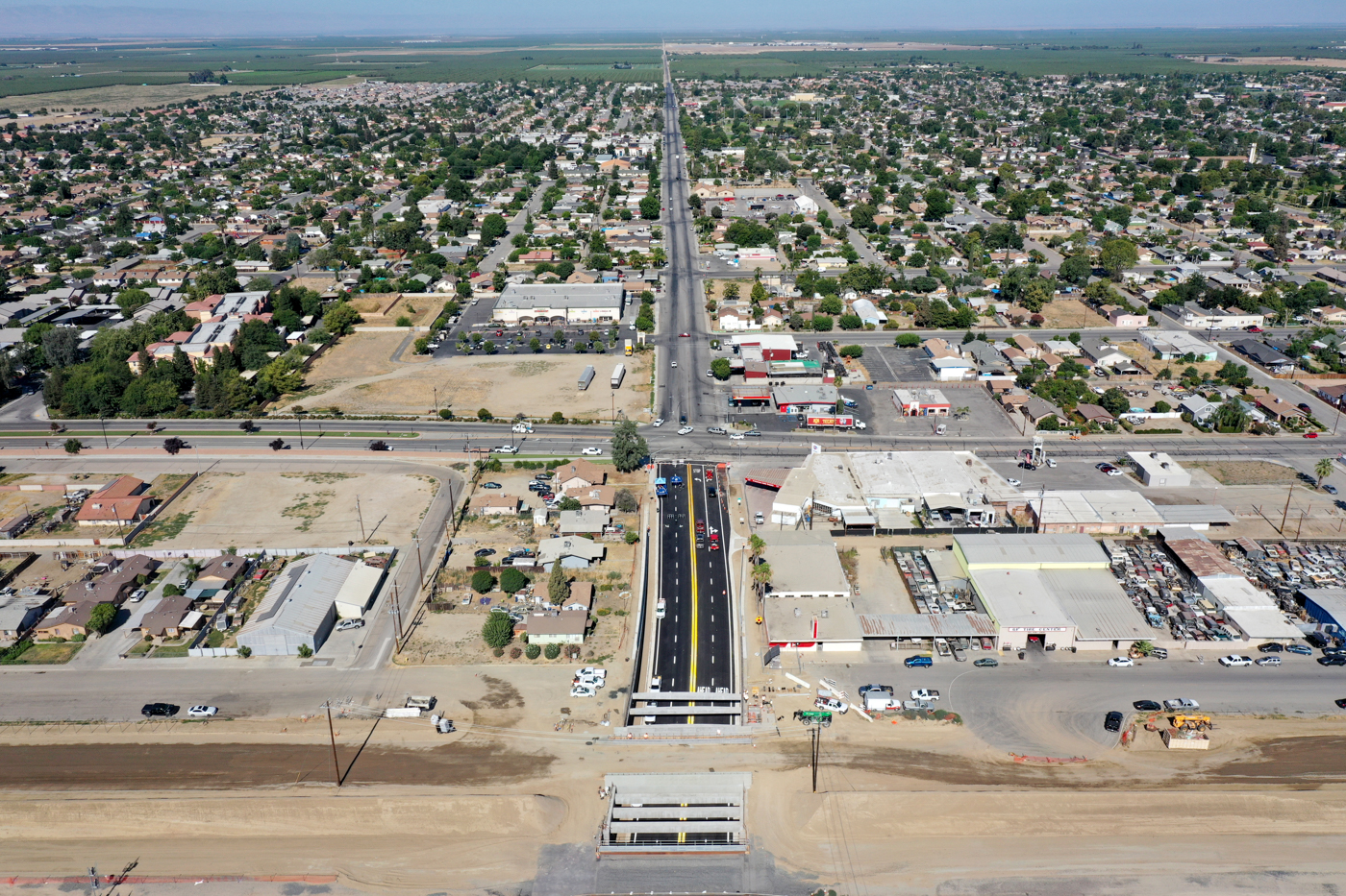 Poso Avenue Undercrossing (drone view)