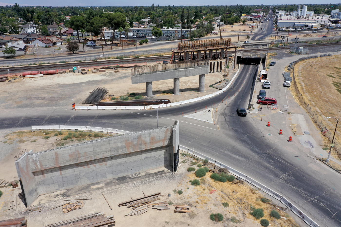 Belmont Avenue Grade Separation (drone view)