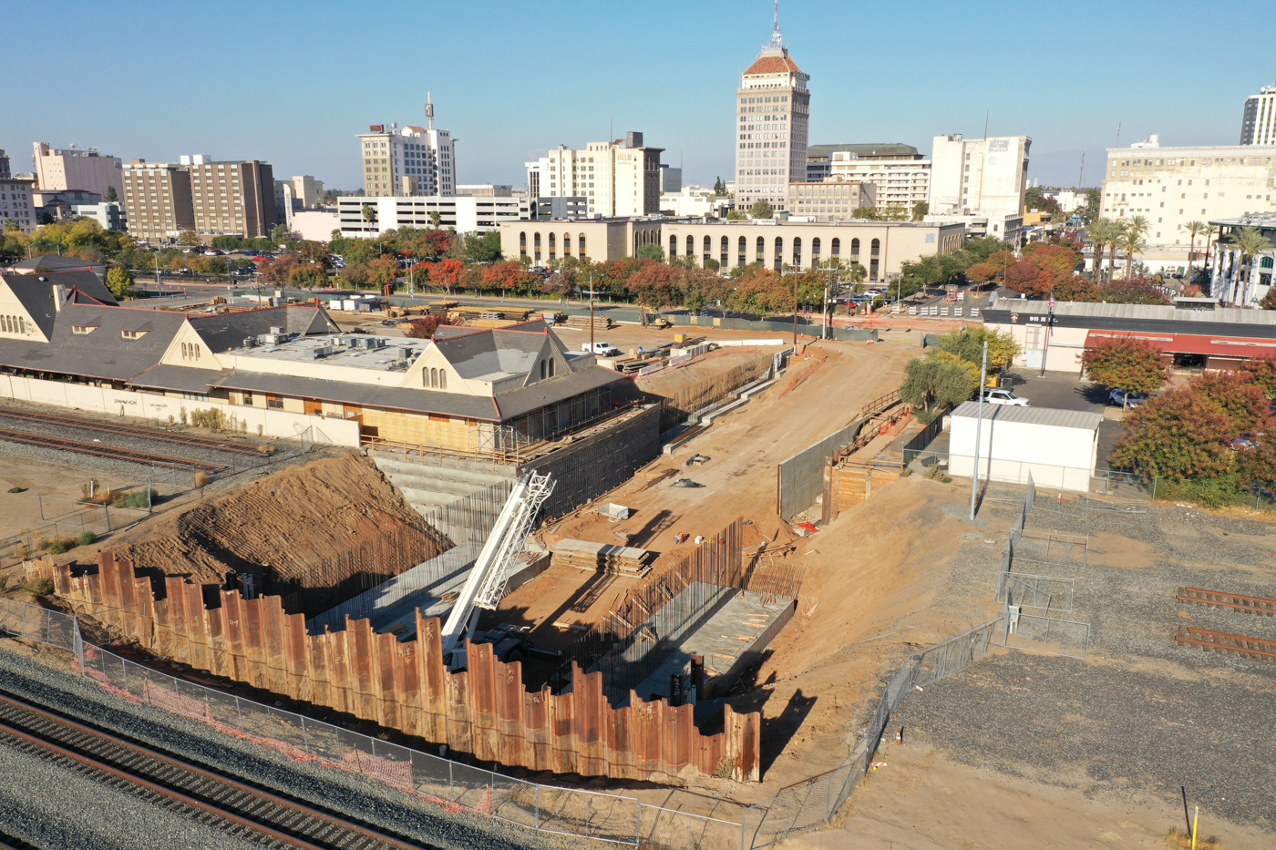 Tulare Street Undercrossing (drone view)