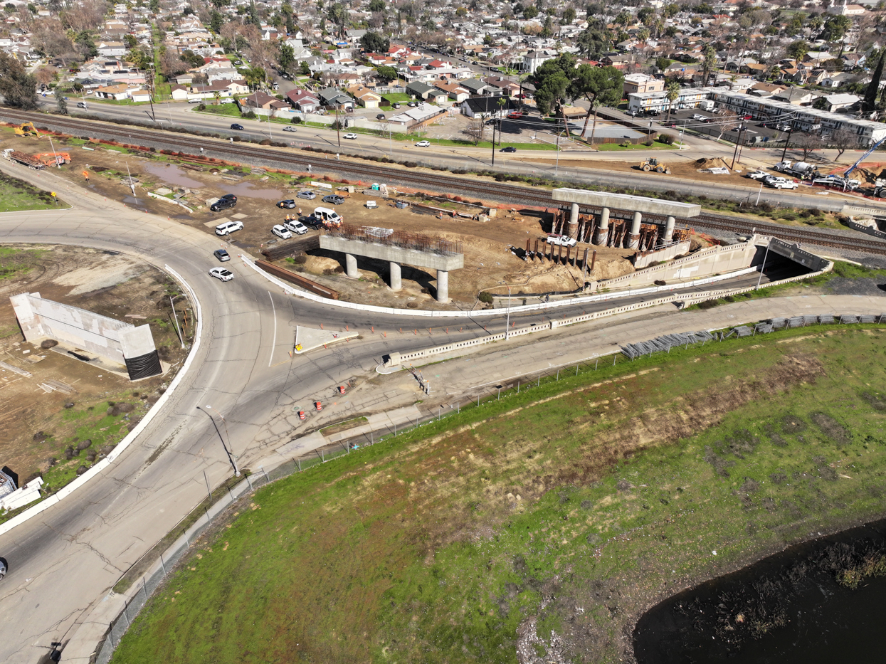 Belmont Avenue Grade Separation (drone view)