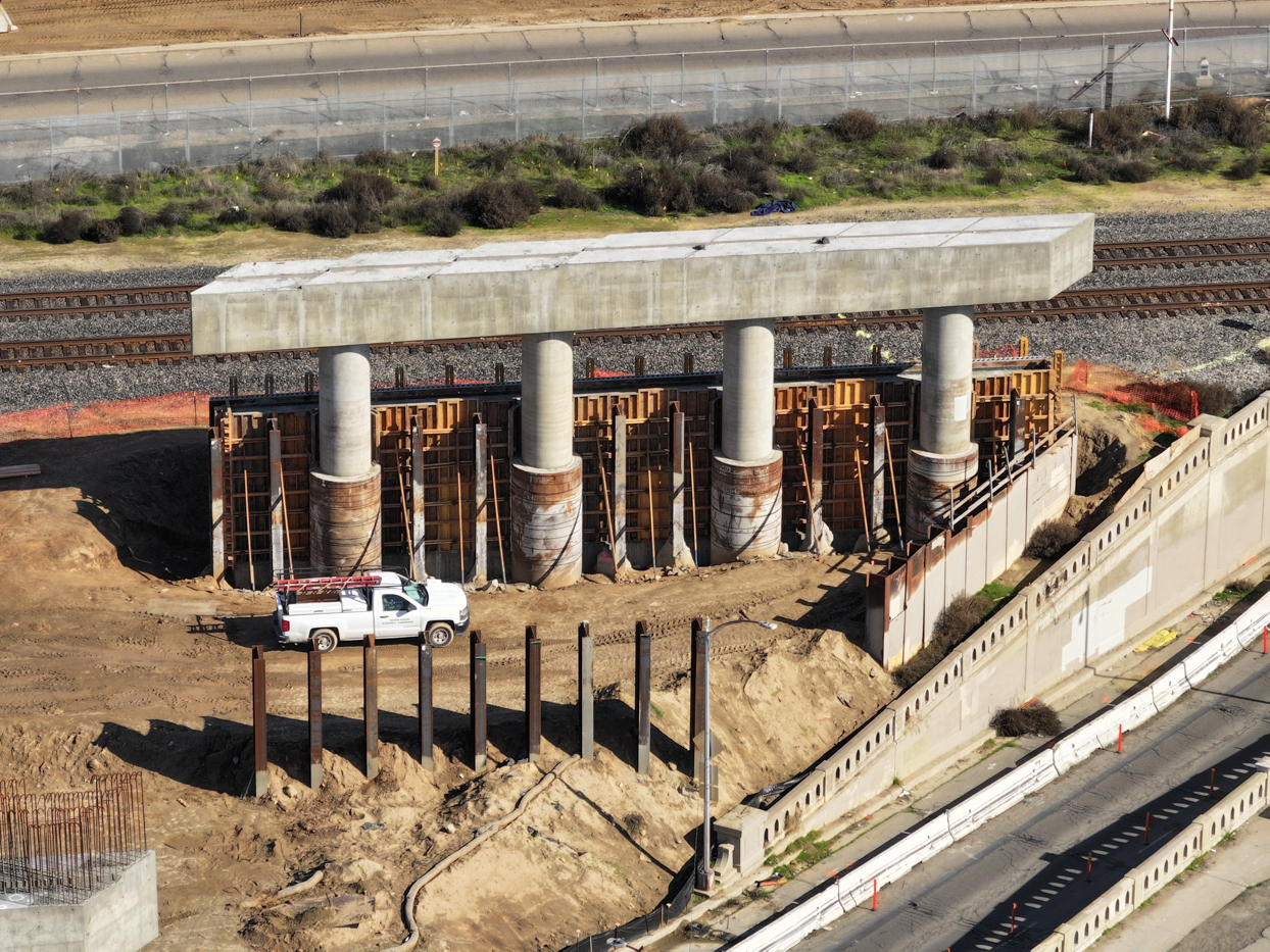 Belmont Avenue Grade Separation (drone view)