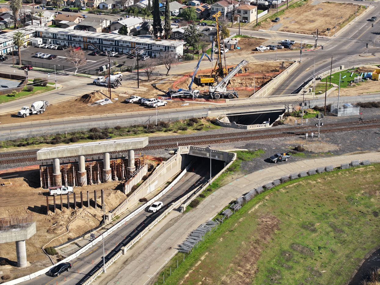 Belmont Avenue Grade Separation (drone view)