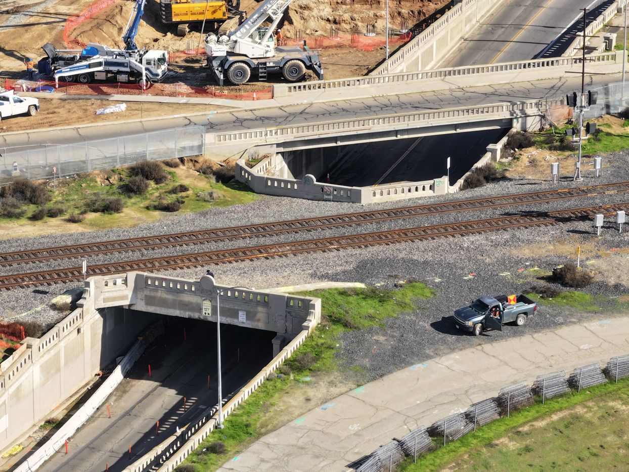 Belmont Avenue Grade Separation (drone view)