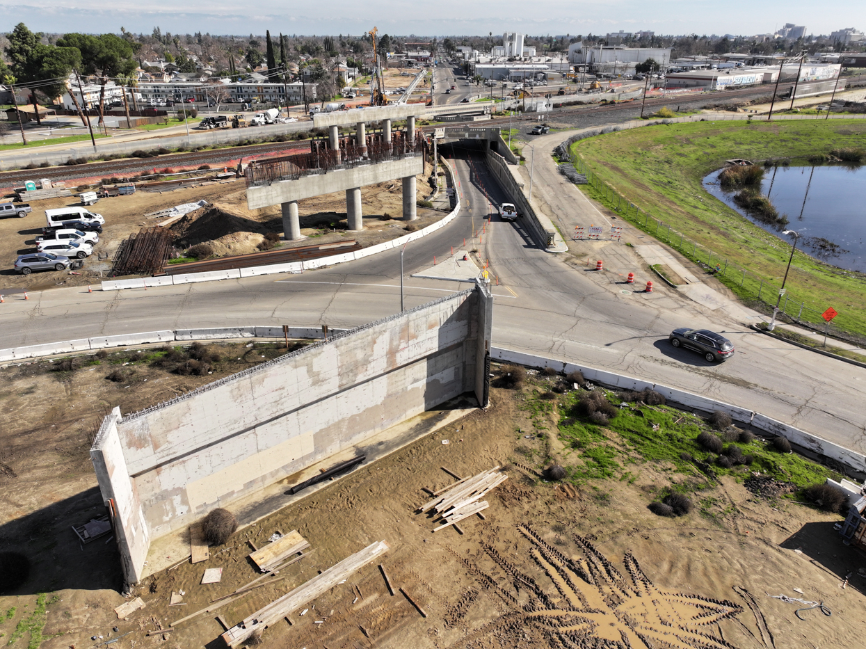 Belmont Avenue Grade Separation (drone view)