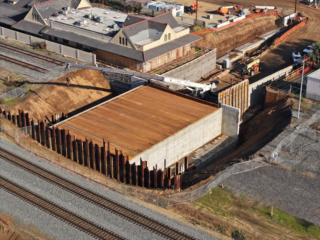 Tulare Street Underpass (drone view)