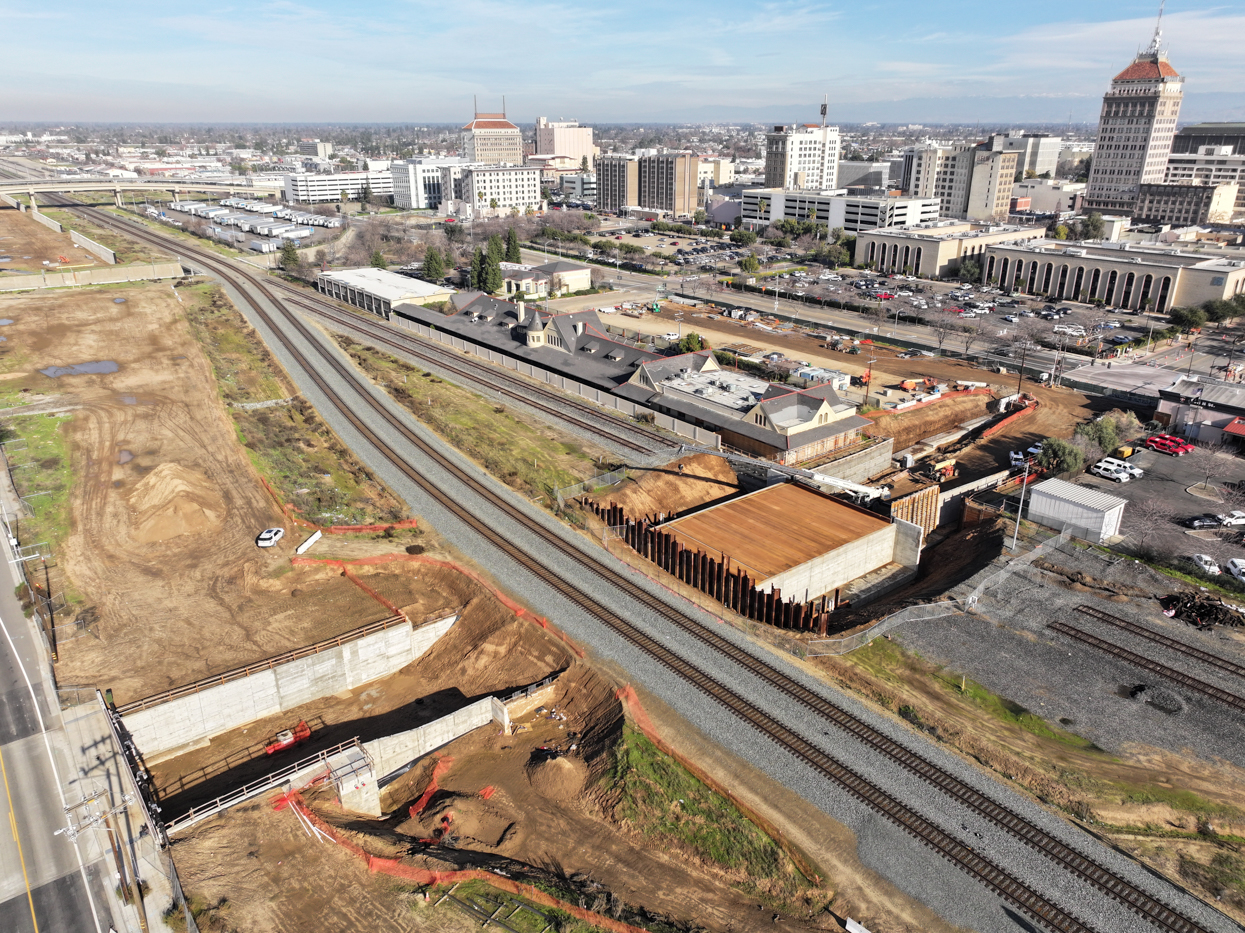 Tulare Street Underpass (drone view)