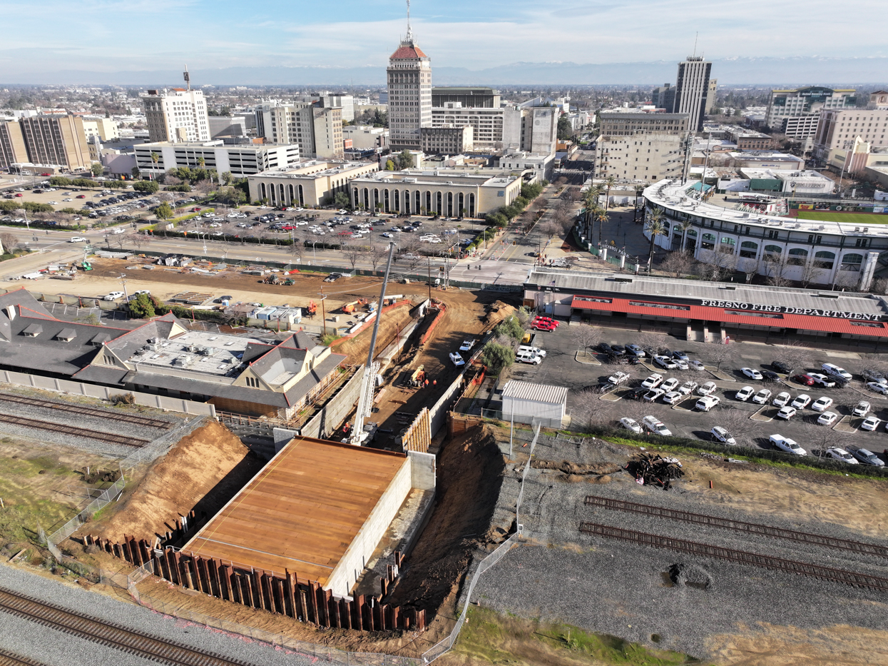 Tulare Street Underpass (drone view)