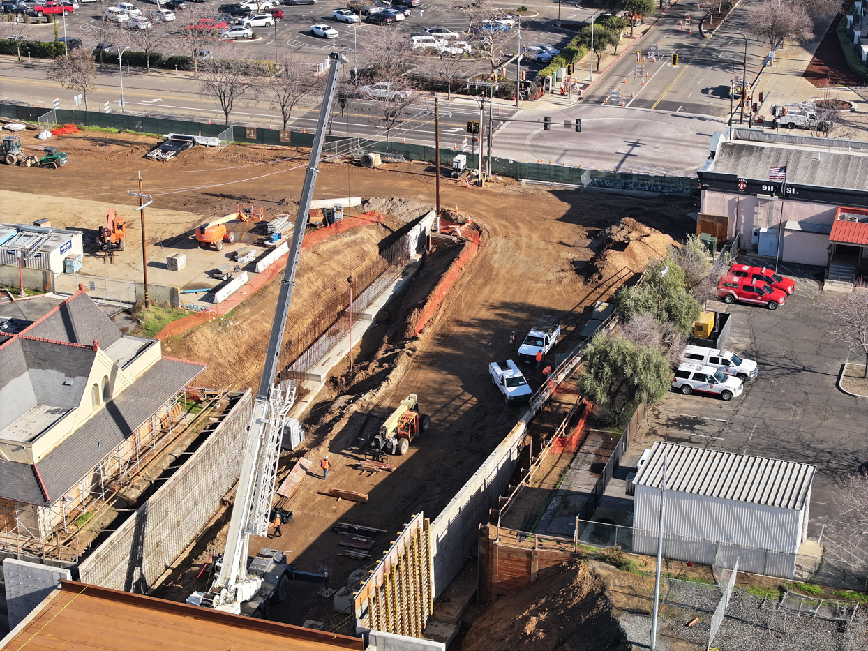 Tulare Street Underpass (drone view)