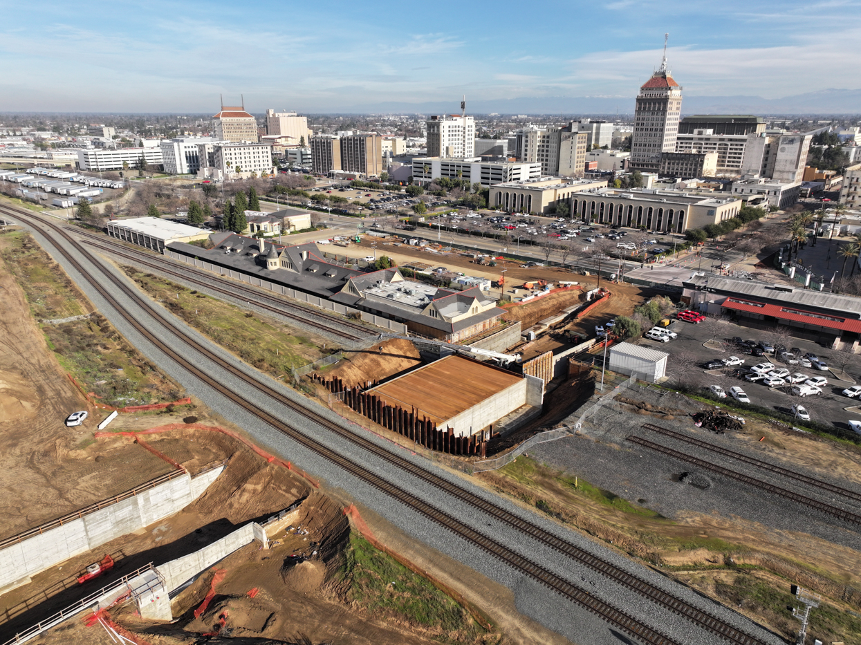 Tulare Street Underpass (drone view)